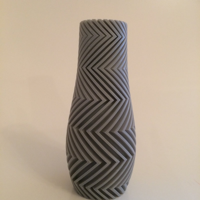 Houten Handmade Table Vase, Grey