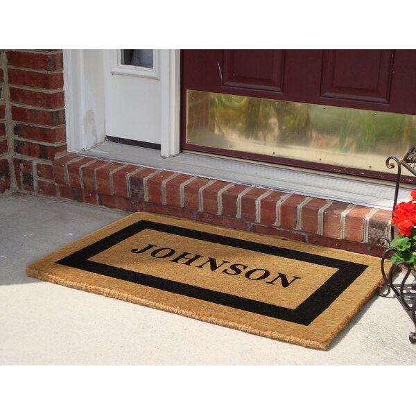 Peyton Welcome Outdoor Door Mat Winston Porter Mat Size: 18 W x 30 L x 0.6D