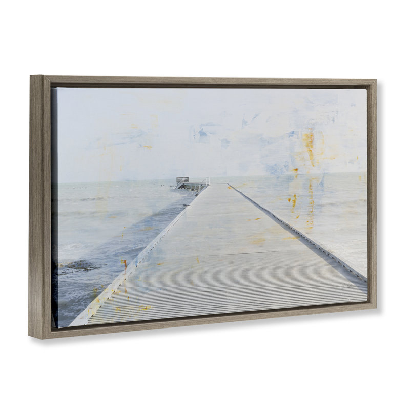  Toile flottante encadrée Pier View, Cadre flottant orme Montalcino, H 17 po x l 25 po