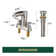 Centerset 2-Handle Waterfall Bathroom Faucet with Drain Assembly