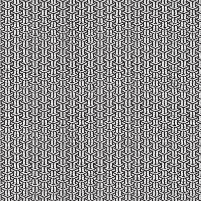 Tapis géométrique gris, Carré 5 pi