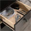 Bureau en L, finition noire
