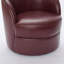 Fauteuil d'appoint pivotant en cuir rouge foncé foncé, pivotant à 360 ° et fauteuil Mid-Century moderne pour le salon / bureau-1408048370