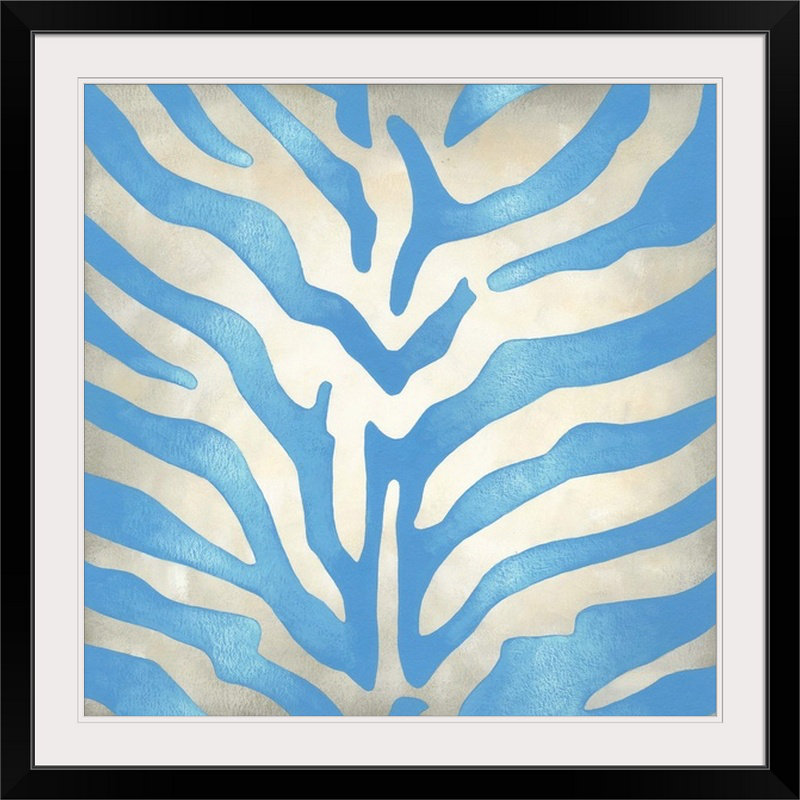 « ii » chariklia zarris, impression Vibrant Zebra, H 20" x l 20" x P 1", Cadre noir