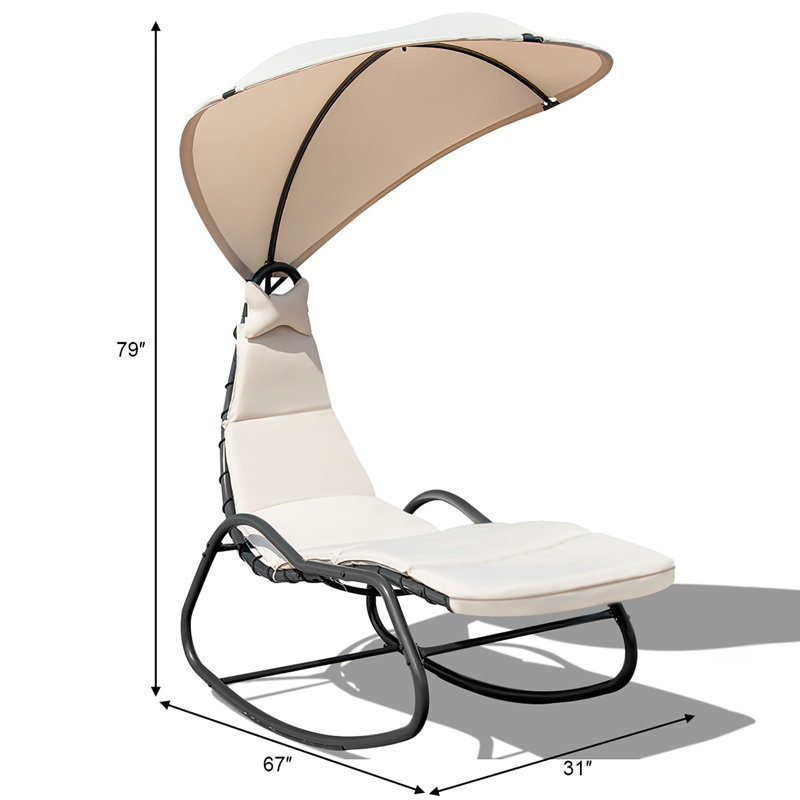Chaise longue avec support Rowley, Beige