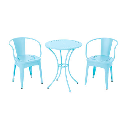 LOURDES 3 PC KD METAL SET - Matte Light Blue