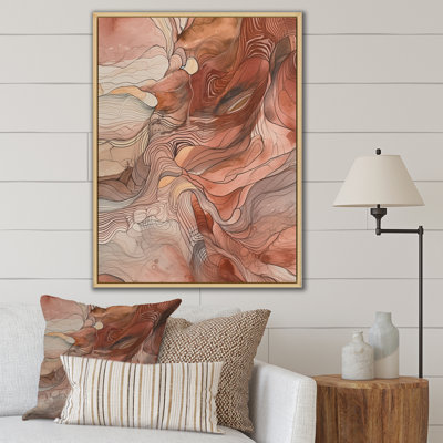 Chocolate Dreams Terra Cotta Watercolor - Abstract Painting Wall Art