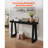 46 in Console Table, Modern Desk Behind the Couch, Wooden Rectangle Entrance Desk, Narrow Long Sofa Table Accent Stand for Hallway, Bedroom, Living Room, Foyer, Easy Assembly, Black-2100322703-2100322696