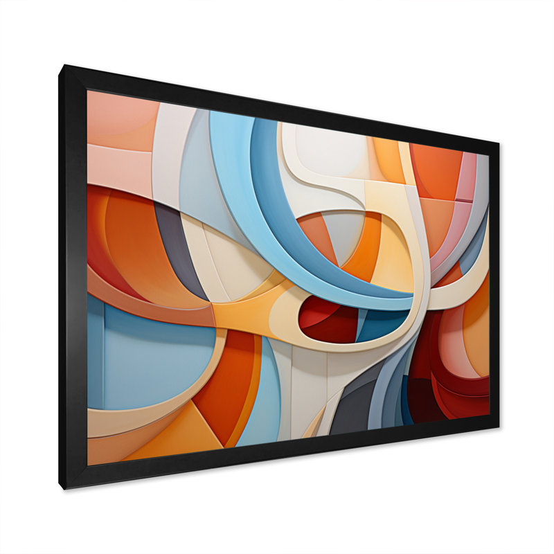 «Opt Dynamic Harmony» sur impression sur toile, H 12 po x l 20 po x P 1 po, Cadre photo noir
