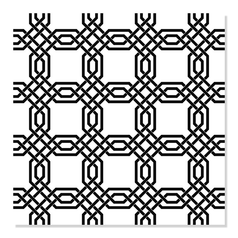 Panneau de papier peint adhésif Makilah Celtic Octagons, l 24 po x L 48 po