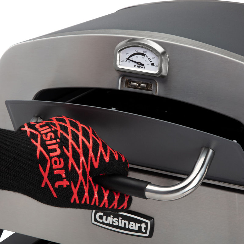 Cuisinart Stainless Steel Countertop Propane Pizza Oven in Gray