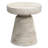 Robbie 16"W Solid Mango Wood Round Accent Table with Sculptural Design-108257870