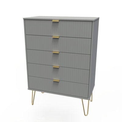 Fully Assembled Aliziah 5 - Drawer Chest of Drawers