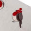 Housse de coussin décoratif à imprimé oiseaux de Noël 18 po x 18 po