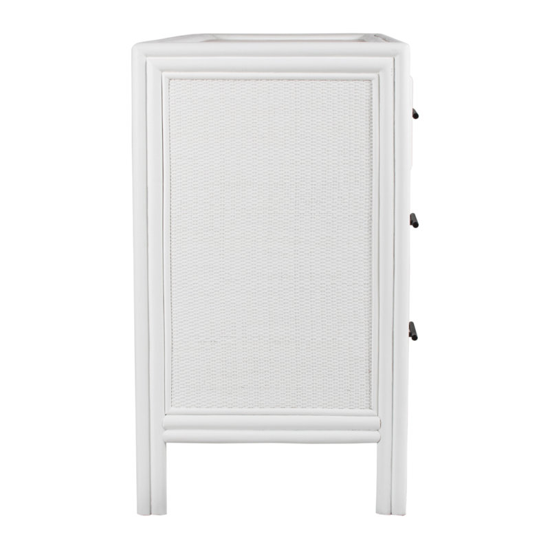 Aruba 8 - Drawer Dresser, White/Black