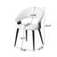 Chaise d'appoint moderne en similicuir et métal-1385961874