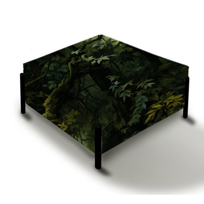 Woodland Camo Forest Retreat - Camouflage Large Square Ottoman