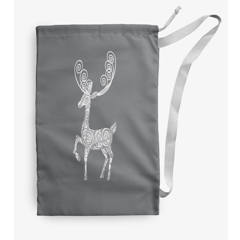 Fabric Laundry Bag with Handles, Medium (36" H x 28" W), Gray