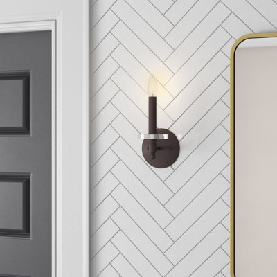 Christofer Steel Candle Wall Light