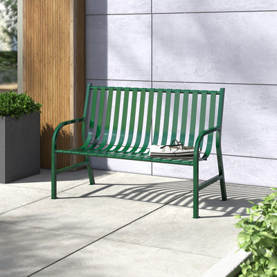 Slatted Metal Garden Bench by Witt