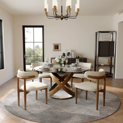 Mid-Century Modern Wood Dining Chairs, Upholstered Wood Dining Chair Side Chair, Fully Assembled