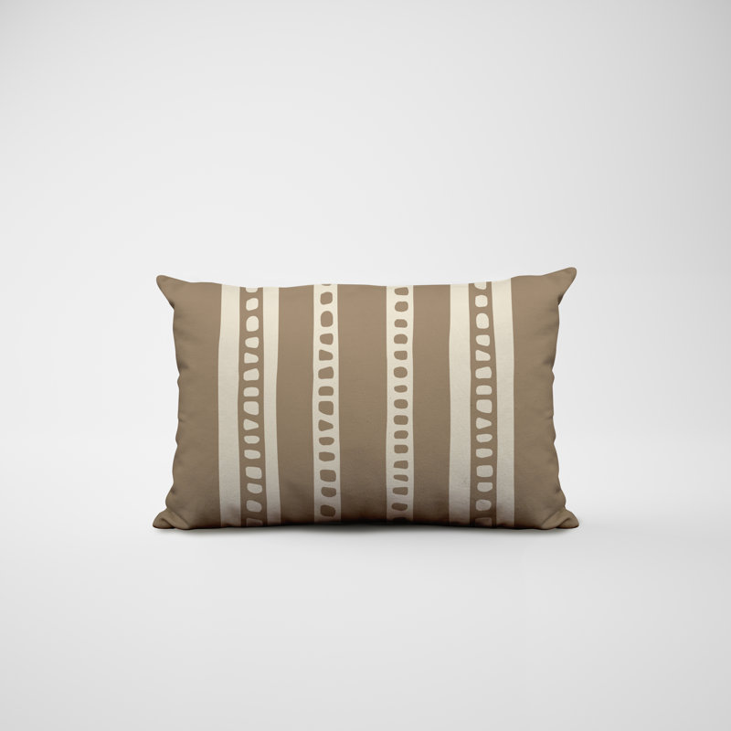 Housse et insert de coussin rectangulaire intérieur / extérieur en mélange de polyester / polyester Ikom, Beige