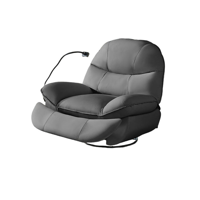 Fauteuil inclinable en similicuir Ferncliffe, Gris foncé