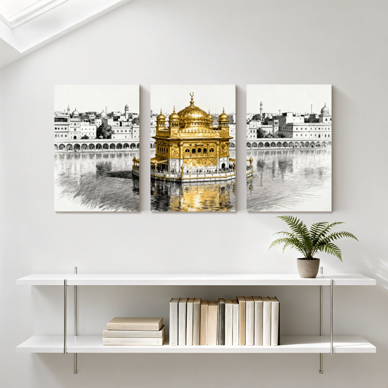 Ensemble de 3 impressions sur toile Landmark, H 18 po x l 36 po