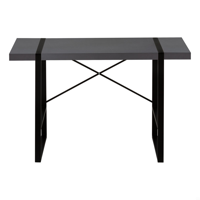 Bureau d'ordinateur, bureau personnel, ordinateur portable, Gris foncé / Noir