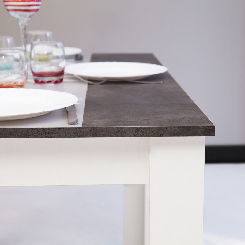 Dining Table, Concrete/White