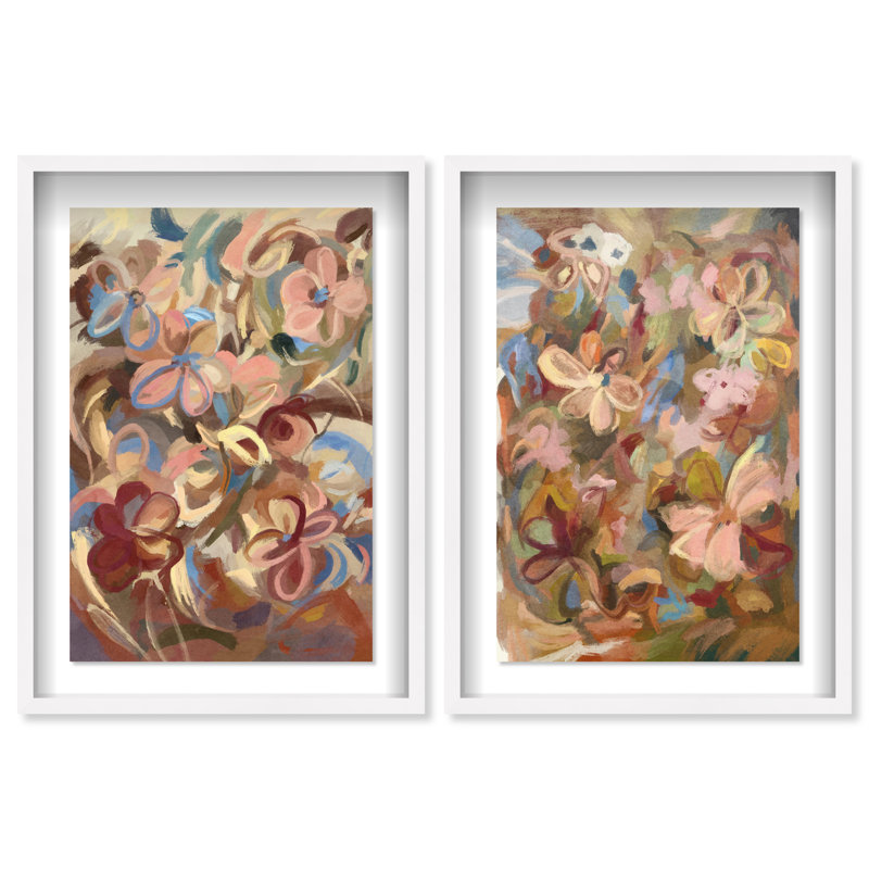 Moving Eden Set Set by Oliver Gal, 93"H x 63"W, White Shadowbox