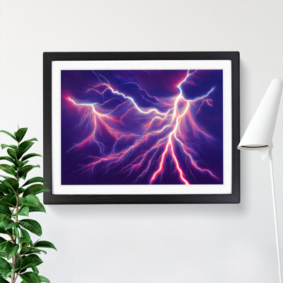 XH1022-6651X Painted Lightning Storm Vol.1 - Single Picture Frame Painting