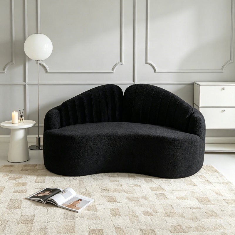 Canapé courbé, Black-two-seater