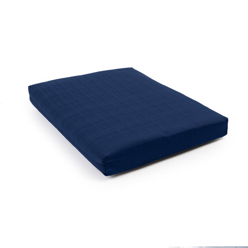 Sur mesure. Coussin de siège moderne avec fermeture à glissière et rembourrage en polyester rembourré., Indigo