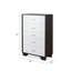 Commode 5 tiroirs blanche et espresso-1042564708