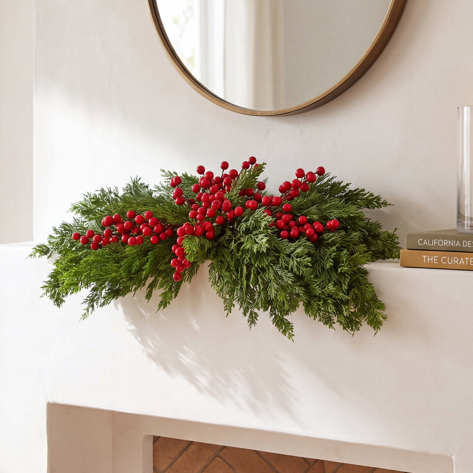 30" Berry Cypress Christmas Swag