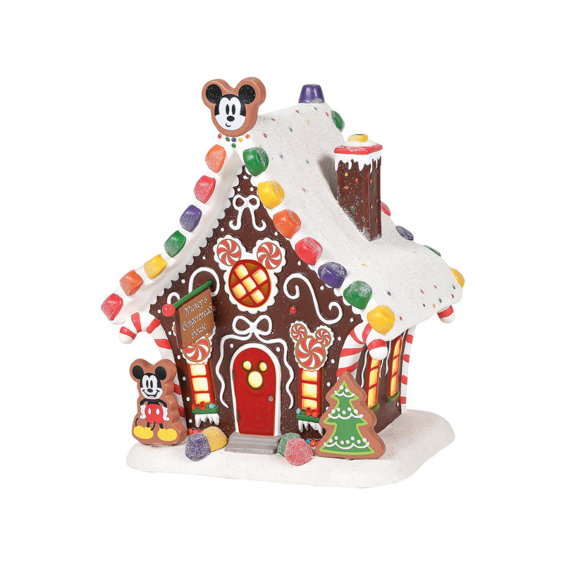 Maison de pain d'épice Disney Village Mickeys 7,9 po de hauteur