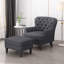 Fauteuil club + repose-pieds