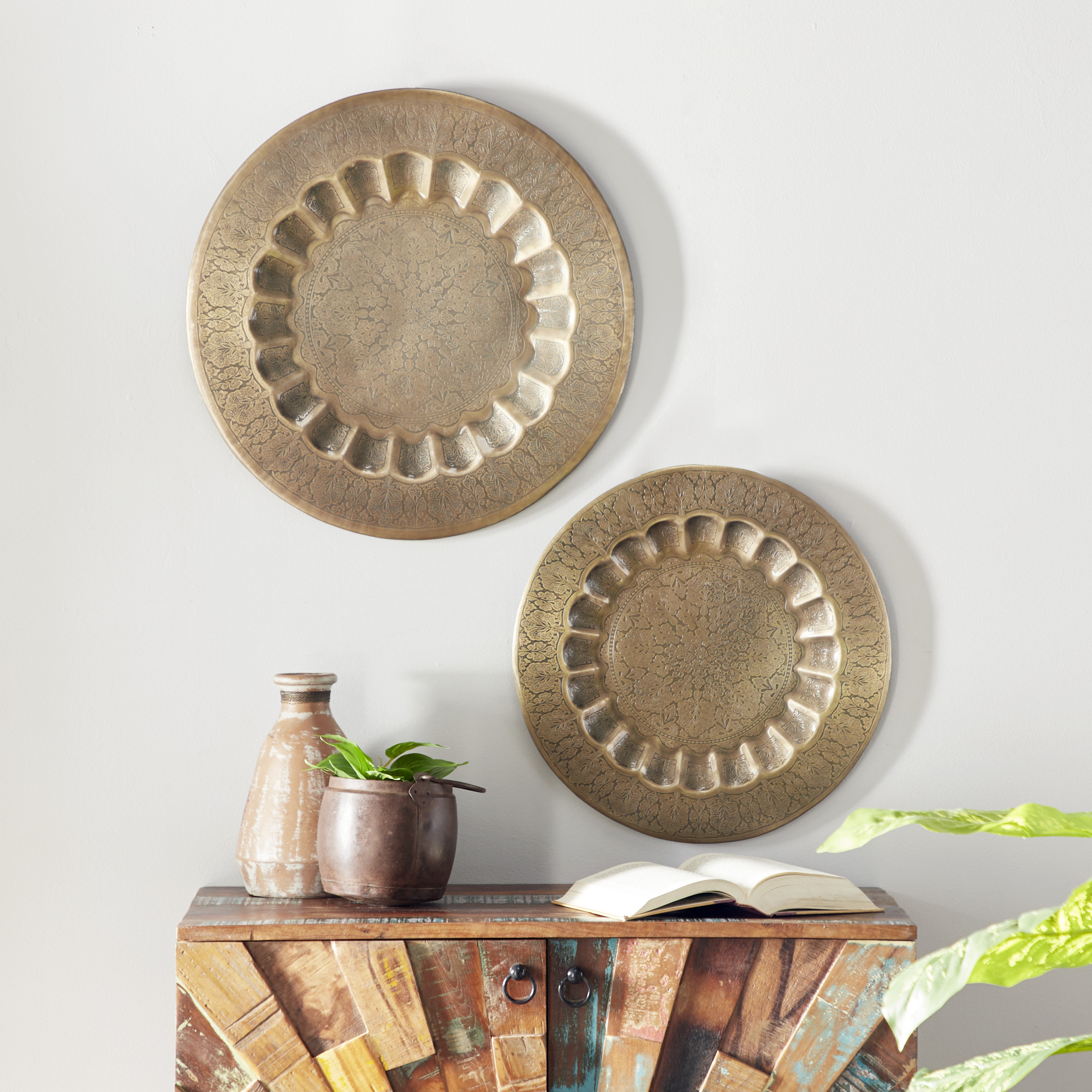 Bungalow Rose 2 Piece Moroccan Metal Wall Décor Set & Reviews - Wayfair ...