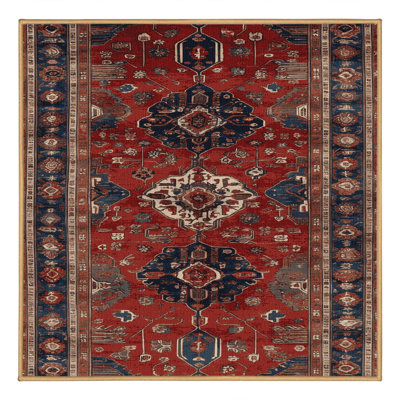 Tapis brun turc lavable à la machine