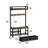 Wide Hall Tree with 2 Movable Drawers, Shoe Storage, Shelves and Garment Racks, 5-in-1 Entryway Bench with 23 Hooks (Fixed and Movable)