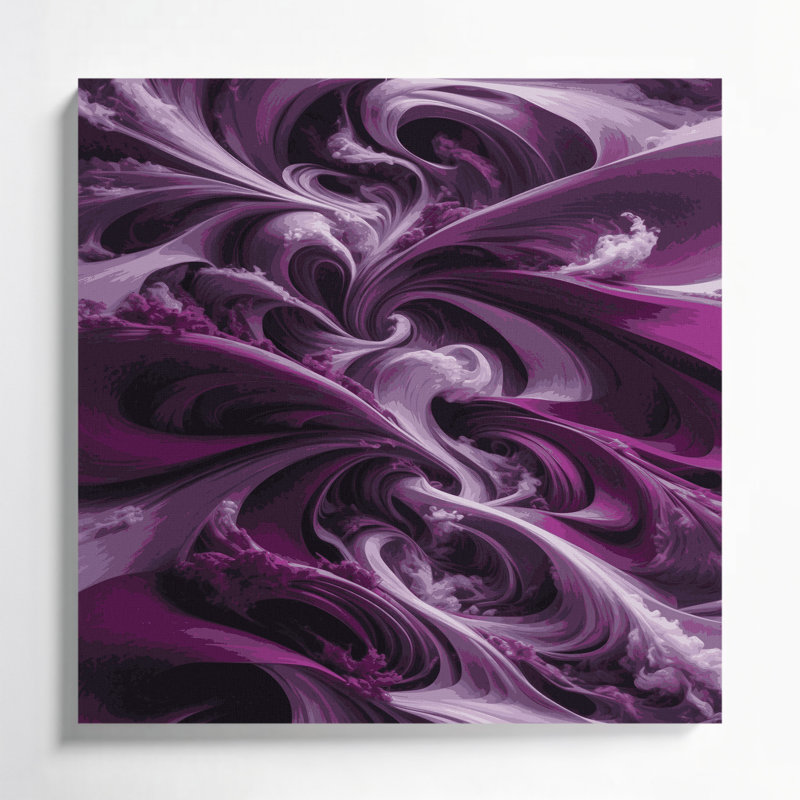 «Abstract Landscape 70», toile mauve, H 32 po x l 32 po