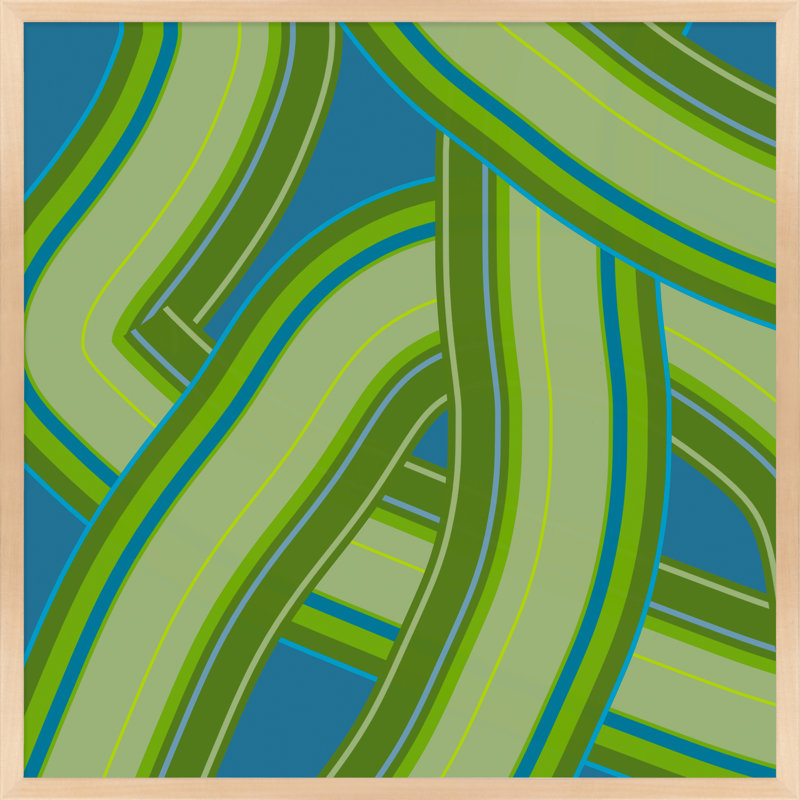 «Cushing Green Twist» par Jacques Pilon - impression encadrée, H 16 po x l 16 po x P 1,25 po, Érable