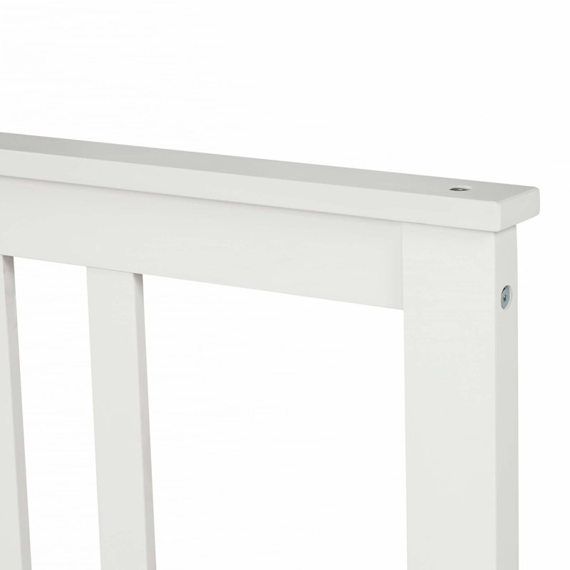 Lit plateforme en bois avec tête et pied de lit, Simple