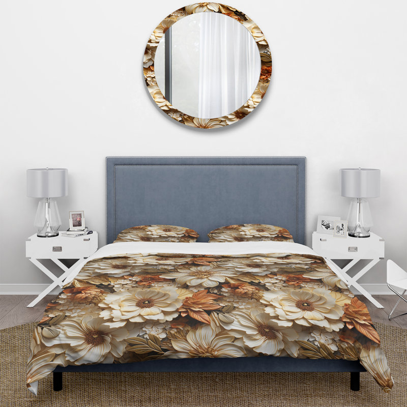 Ensemble de housse de couette Rustic Brocade Elegance Victorian, Housse de couette pour très grand lit et 2 très