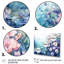 Fleurs sous l'eau - ensemble d'art mural multi-panneaux fantaisie