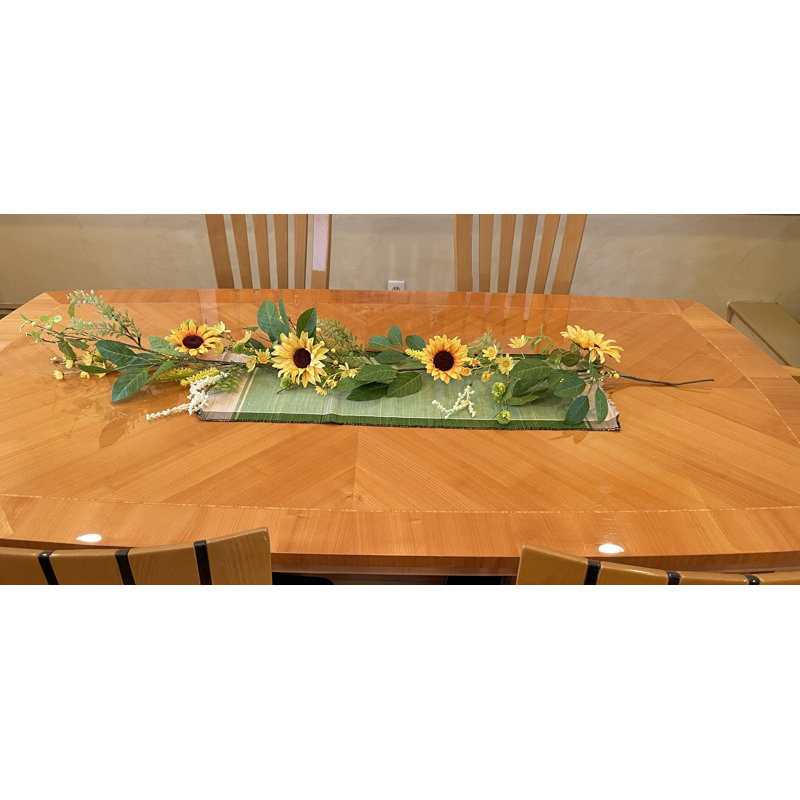 Guirlande 62 "tournesol et feuilles vertes