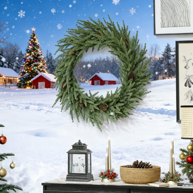 Rustic Norfolk Pine Wreath With And Materials