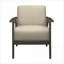 Fauteuil d'appoint en tissu et bois d'hévéa massif