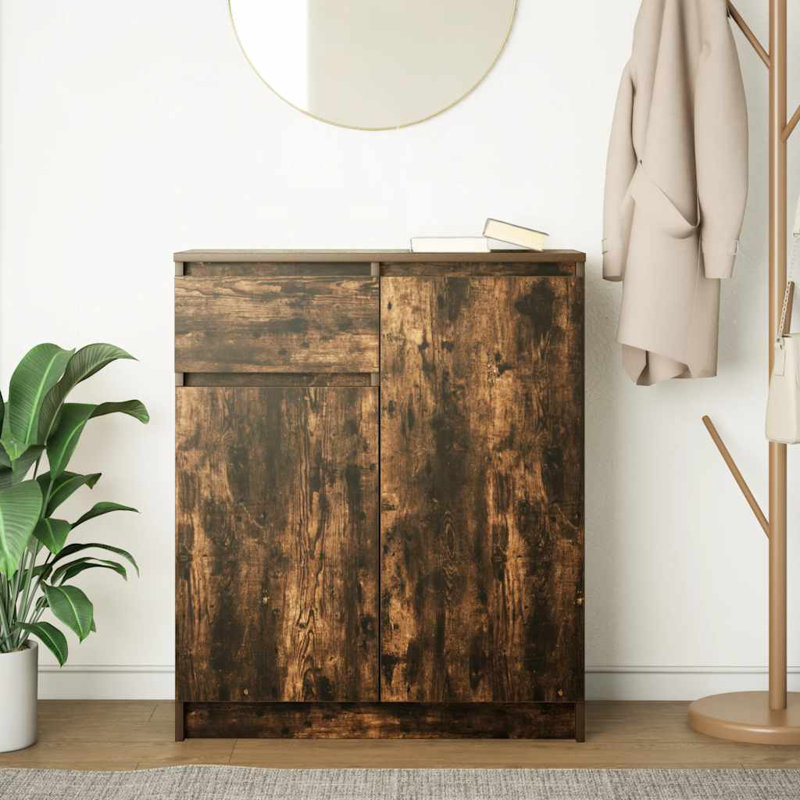 Sideboard With Drawer 71X35x84 Cm Engineered Wood, Smoked Oak